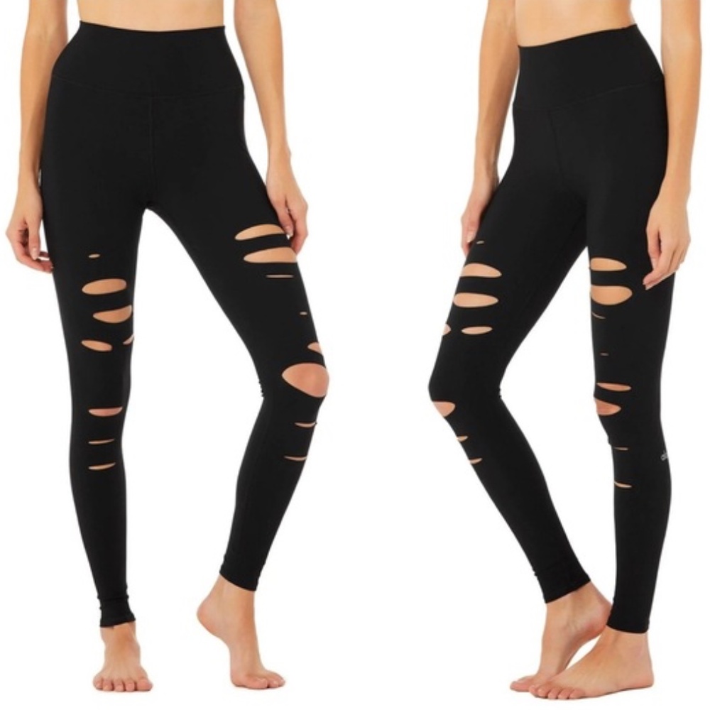 ALO RIPPED WARRIOR LEGGING - BLACK - SMALL